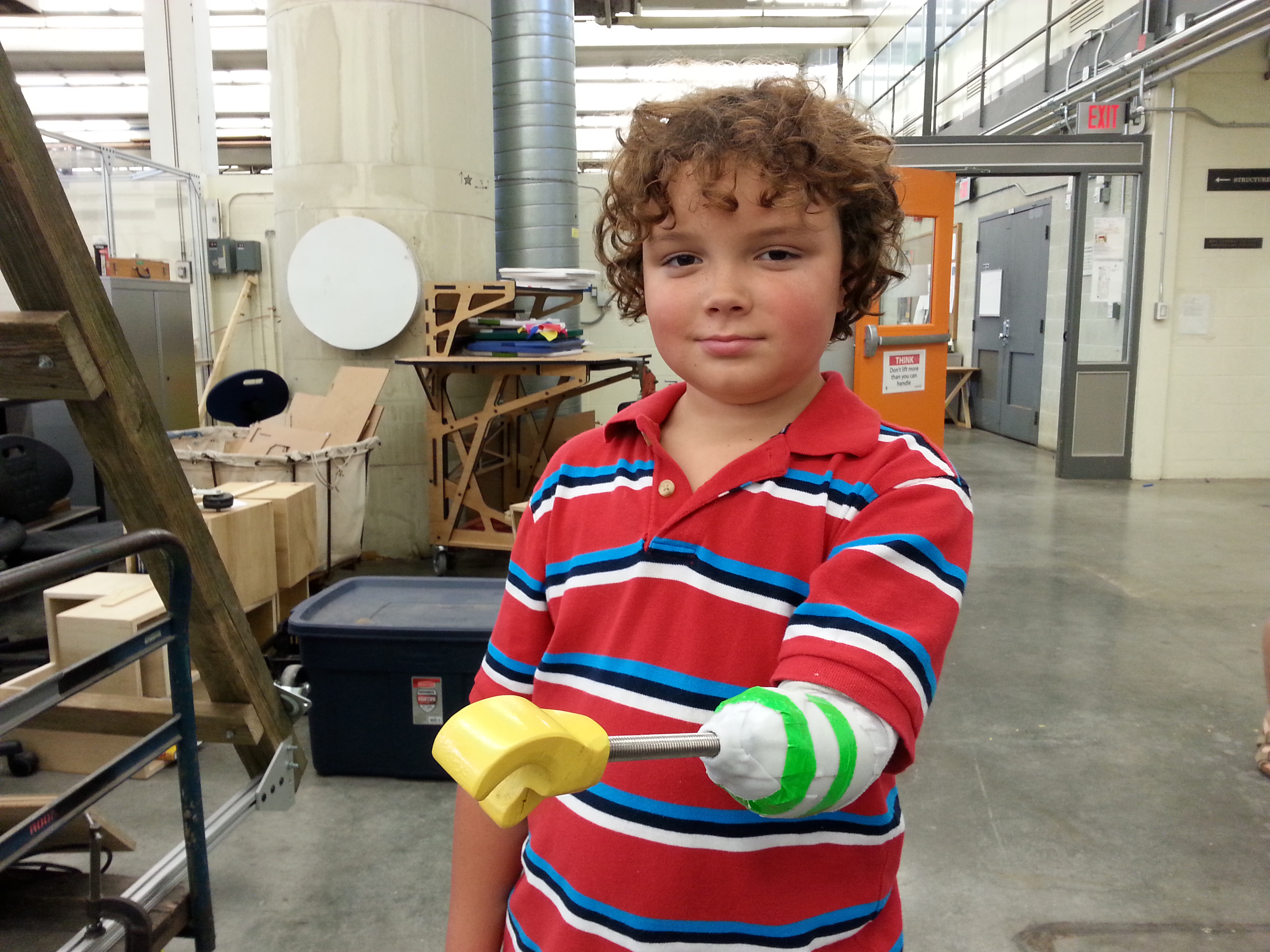 This is the prototype Payton made during the Superhero Cyborgs summer camp.