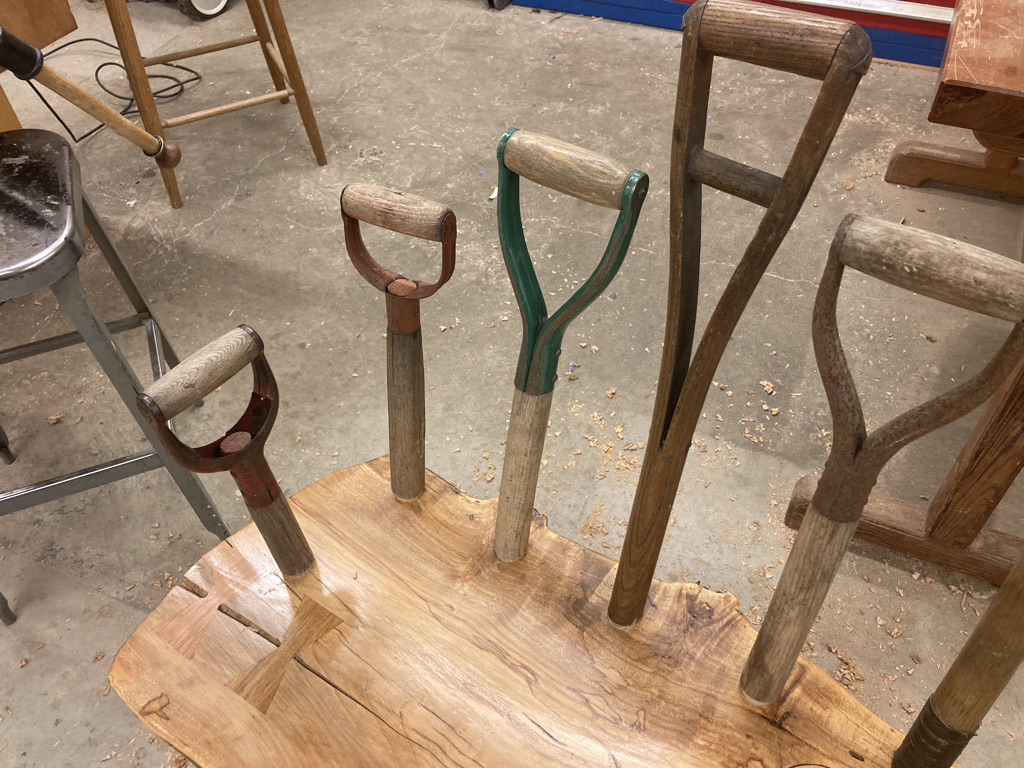 This bench is a shameless ripoff of one of my favorite furniture makers, Tom Loser.